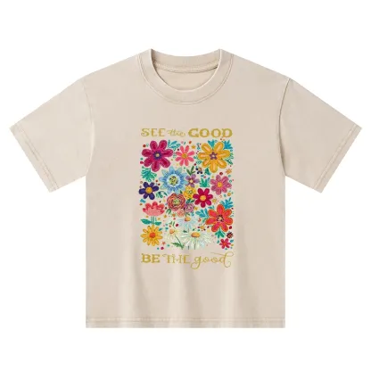 Tokyo-Tiger Flower：See The Good Be The Good Kids Washed T-Shirt