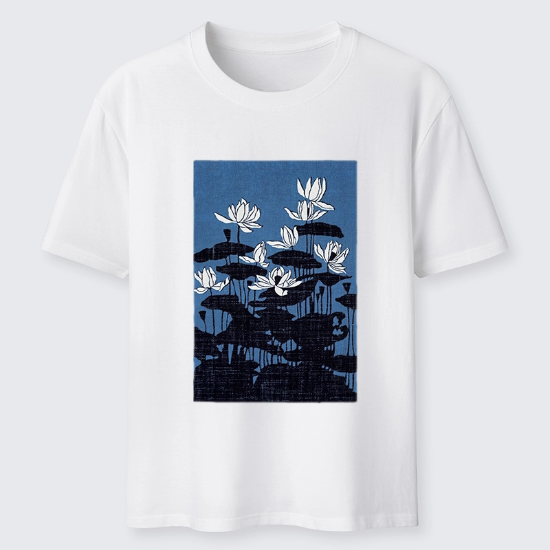 Tokyo-Tiger Blue Lotus Japanese Art Classic T-Shirt