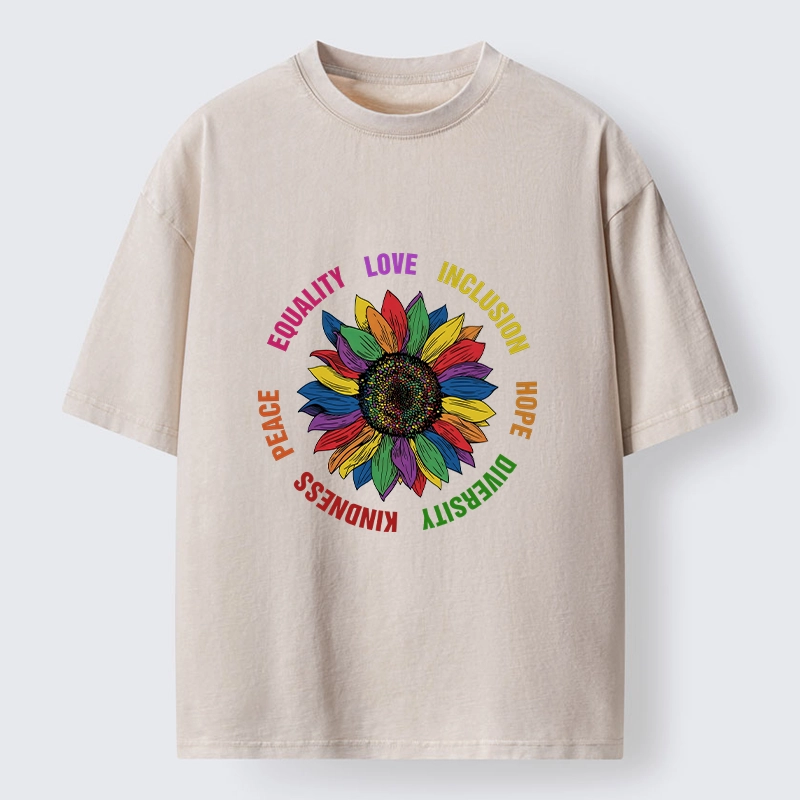 Tokyo-Tiger Pride Sunflower Love And Hope Washed T-Shirt