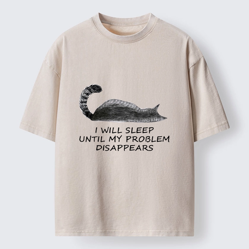 Tokyo-Tiger Meme Cat Nap Till World Fixes Itself Washed T-Shirt