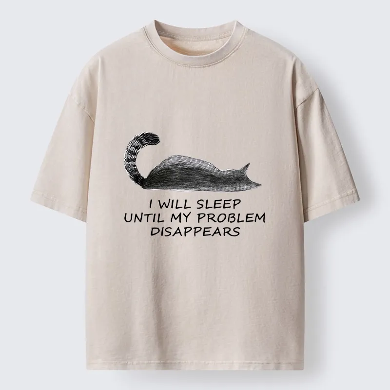 Tokyo-Tiger Meme Cat Nap Till World Fixes Itself Washed T-Shirt