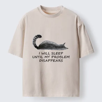 Tokyo-Tiger Meme Cat Nap Till World Fixes Itself Washed T-Shirt