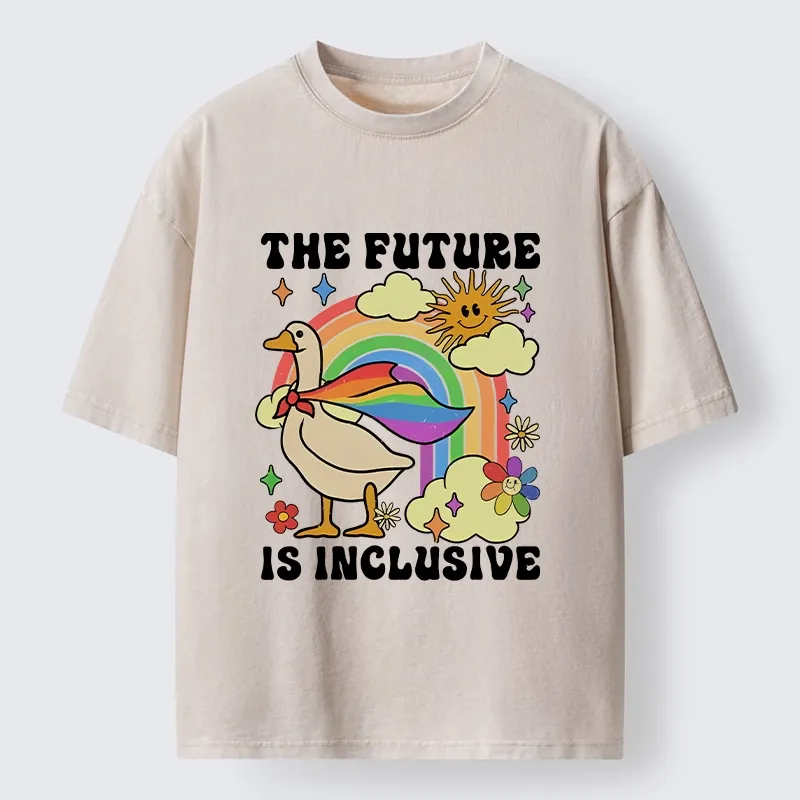 Tokyo-Tiger Rainbow Goose Future Love And Hope Washed T-Shirt