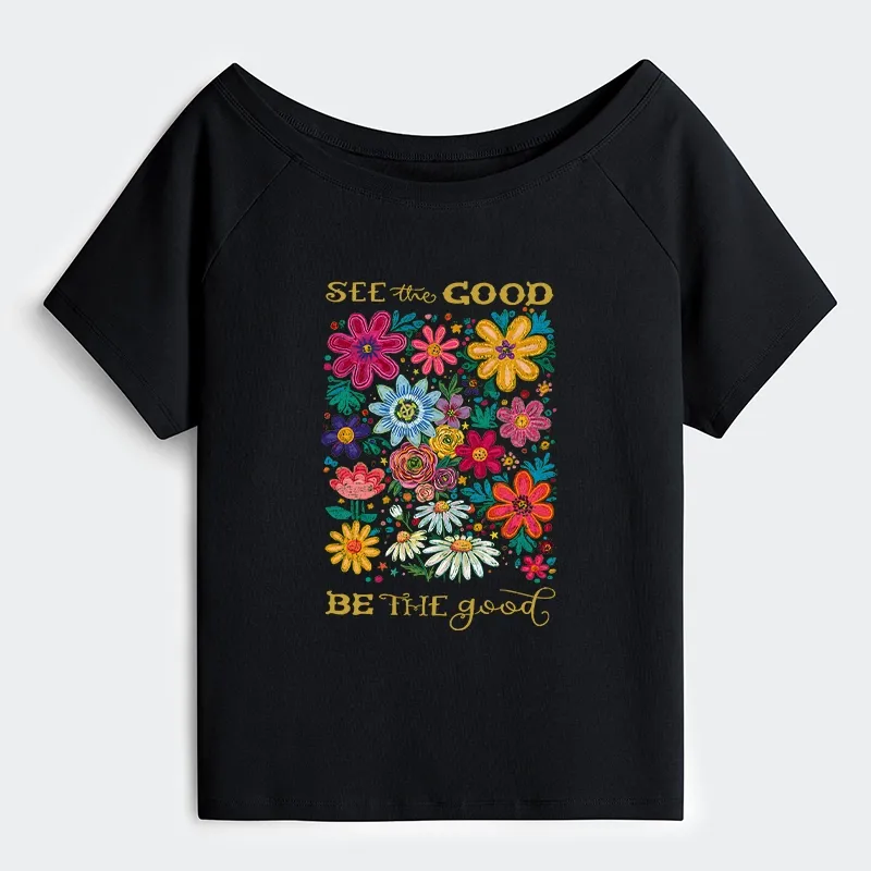 Tokyo-Tiger Flower：See The Good Be The Good Off Shoulder T-Shirt Sale