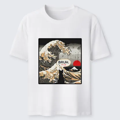 Tokyo-Tiger Great Wave Cat Bruh Classic T-Shirt