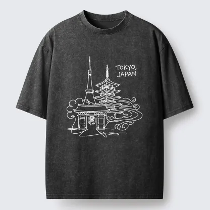 Tokyo-Tiger Tokyo Line Washed T-Shirt