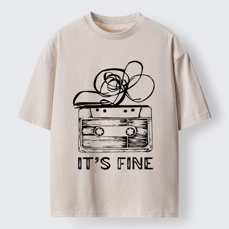 Tokyo-Tiger Cassette Fine Meme Washed T-Shirt