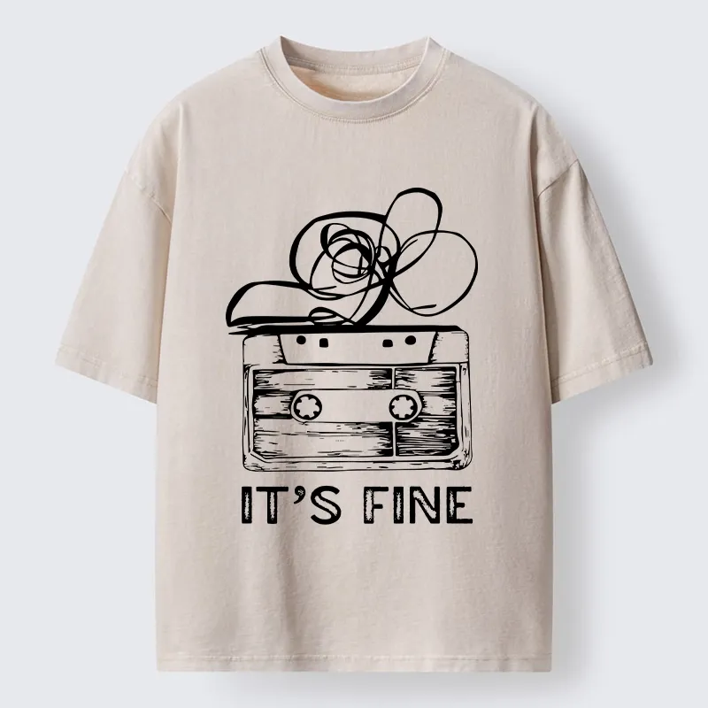 Tokyo-Tiger Cassette Fine Meme Washed T-Shirt Sale