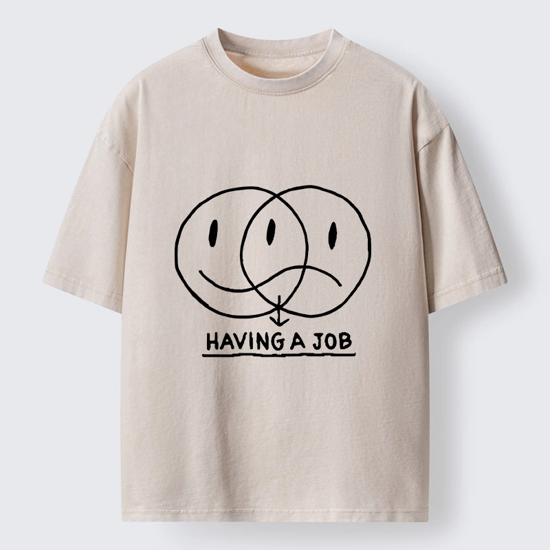 Tokyo-Tiger Having A Job Funny Meme Washed T-Shirt