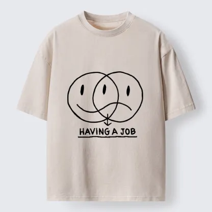 Tokyo-Tiger Having A Job Funny Meme Washed T-Shirt