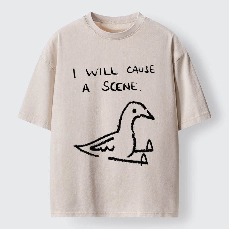 Tokyo-Tiger Pigeon Cause Trouble Meme Washed T-Shirt