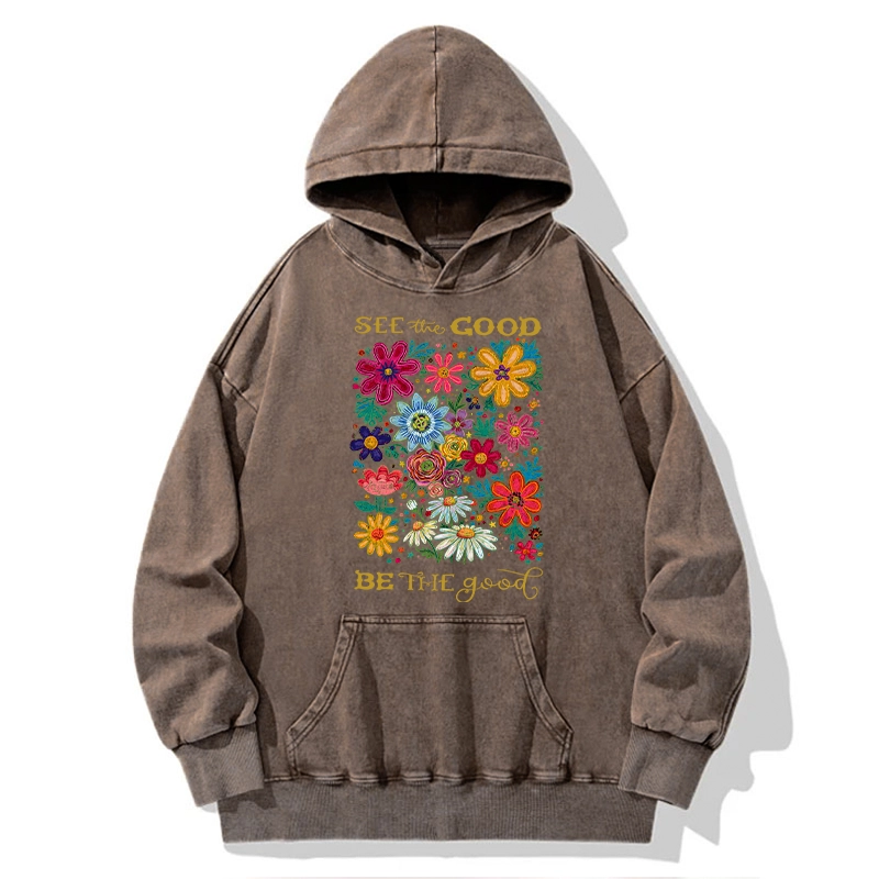 Tokyo-Tiger Flower：See The Good Be The Good Washed Hoodie