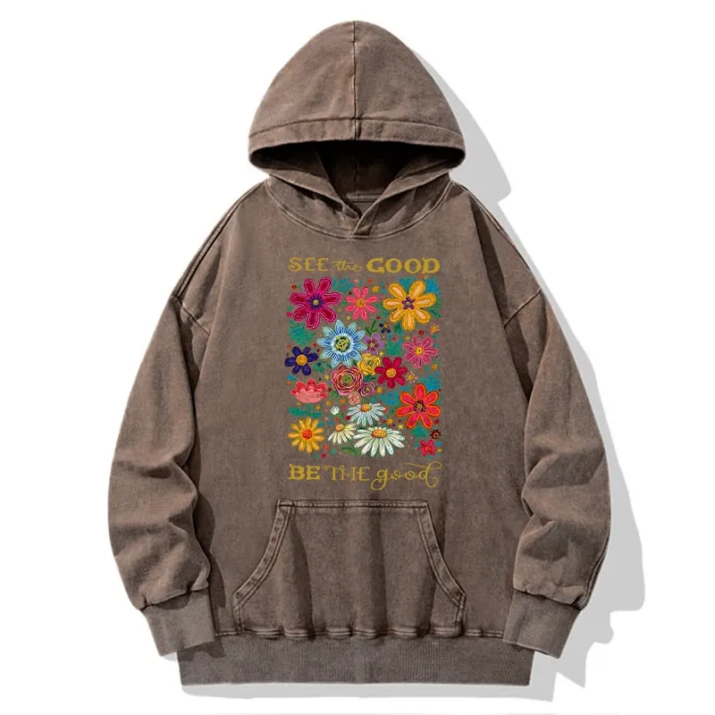 Tokyo-Tiger Flower：See The Good Be The Good Washed Hoodie