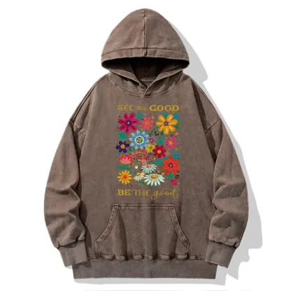 Tokyo-Tiger Flower：See The Good Be The Good Washed Hoodie