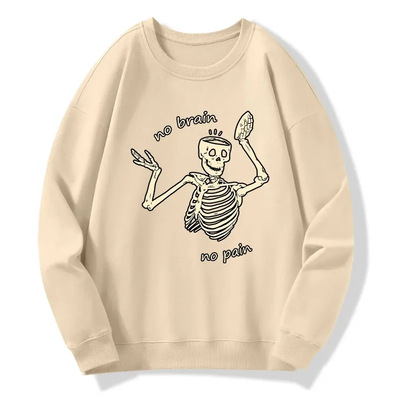 Tokyo-Tiger Skeletons Feel No Pain Classic Sweatshirt
