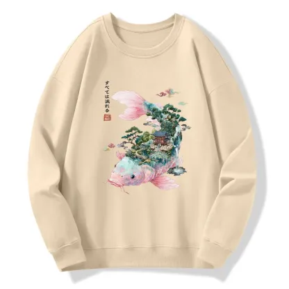 Tokyo-Tiger Journey Of The Flowing Koi Classic Sweatshirt