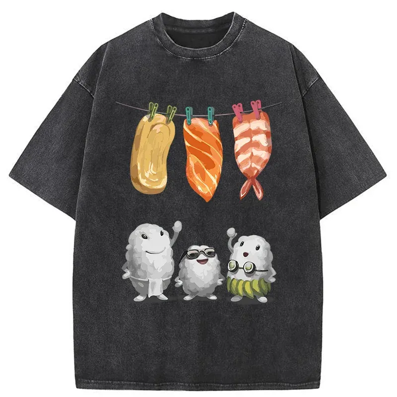 Tokyo-Tiger Sushis Are Drying Their Clothes Washed T-Shirt