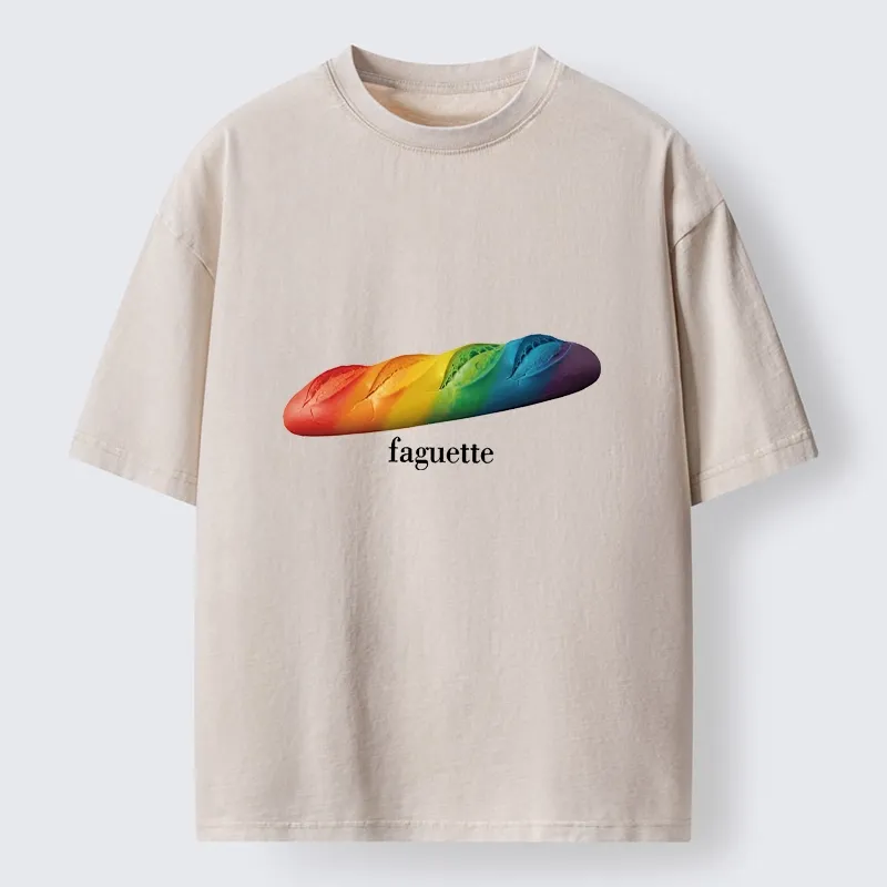 Tokyo-Tiger Pride Baguette Colorful Vibe Washed T-Shirt