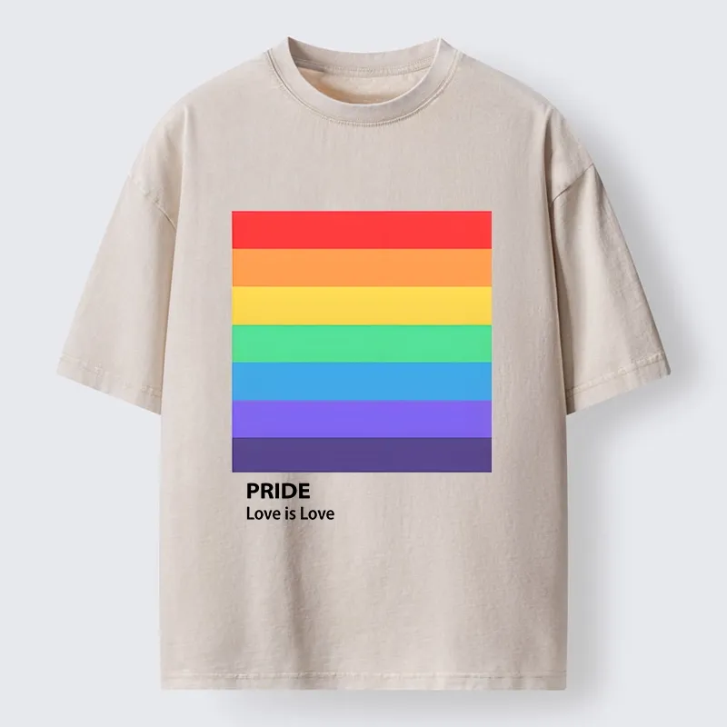 Tokyo-Tiger Pride Month Rainbow Flag Art Washed T-Shirt Sale