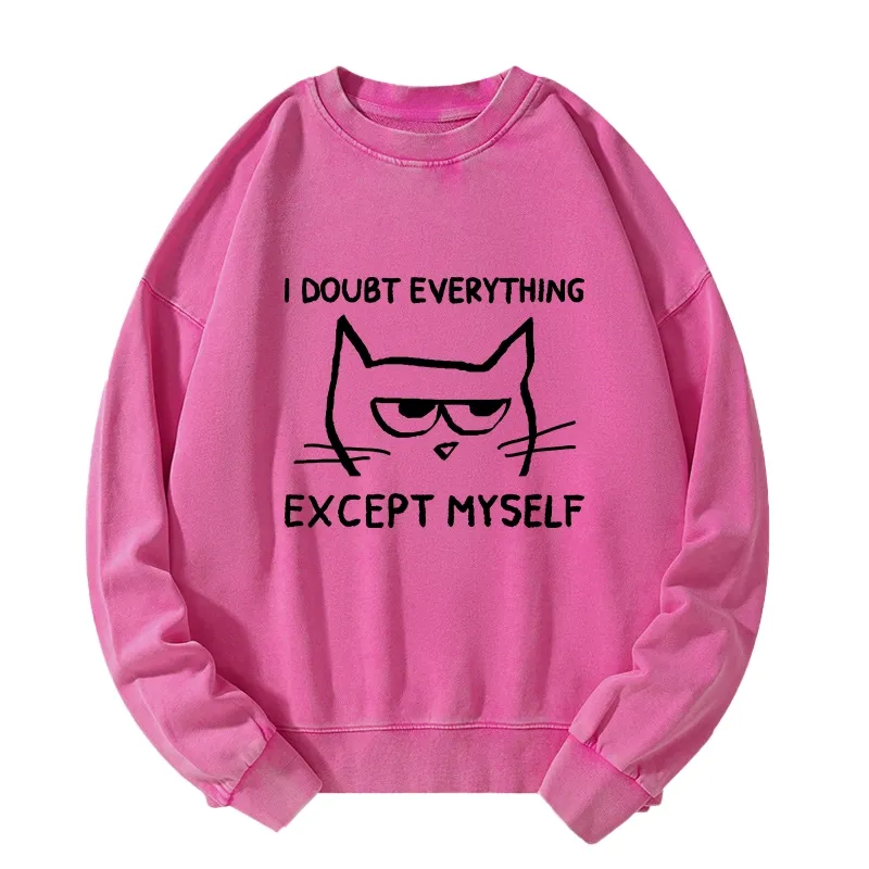 Tokyo-Tiger Confident Kitten Washed Sweatshirt
