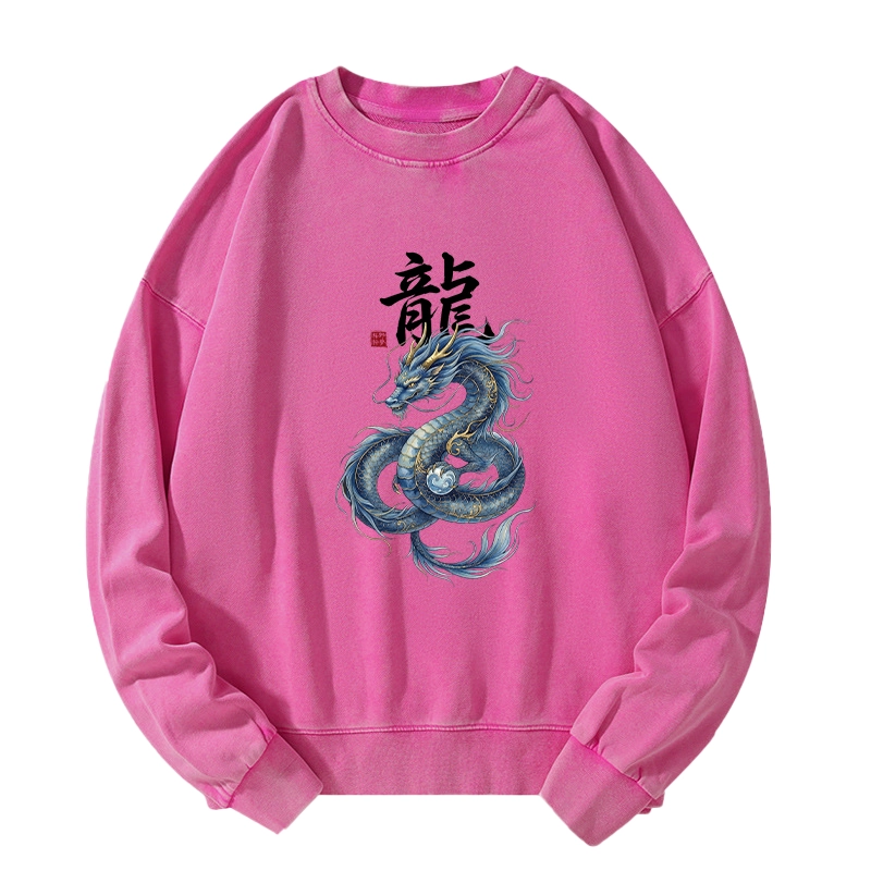 Tokyo-Tiger Mythic Blue Dragon Washed Sweatshirt