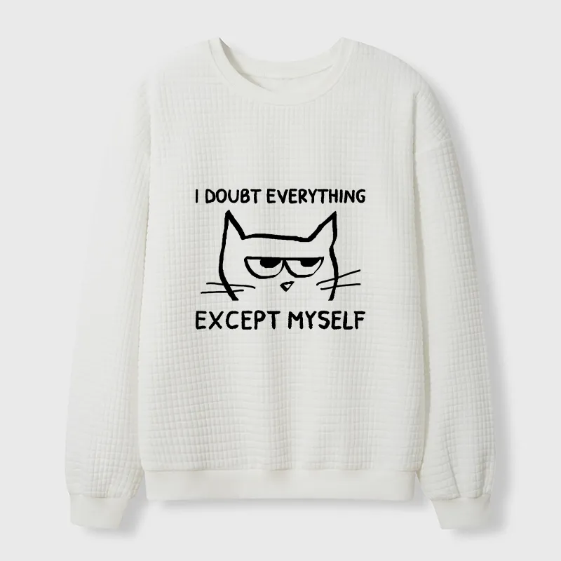 Tokyo-Tiger Confident Kitten Waffle Sweatshirt Sale
