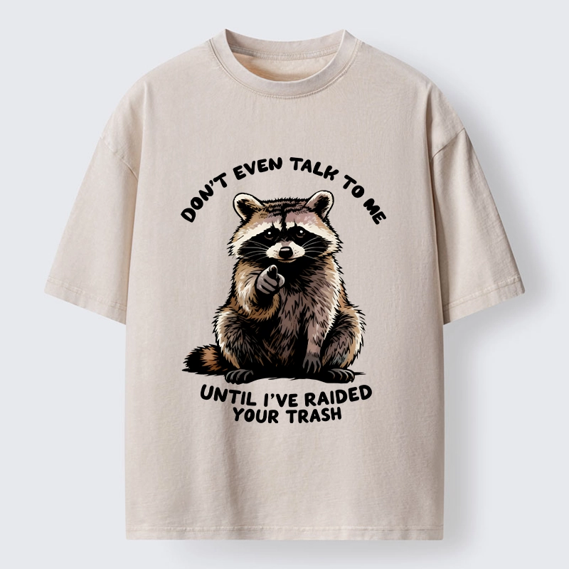 Tokyo-Tiger Don't Talk To Me Raccoon Vibe Washed T-Shirt