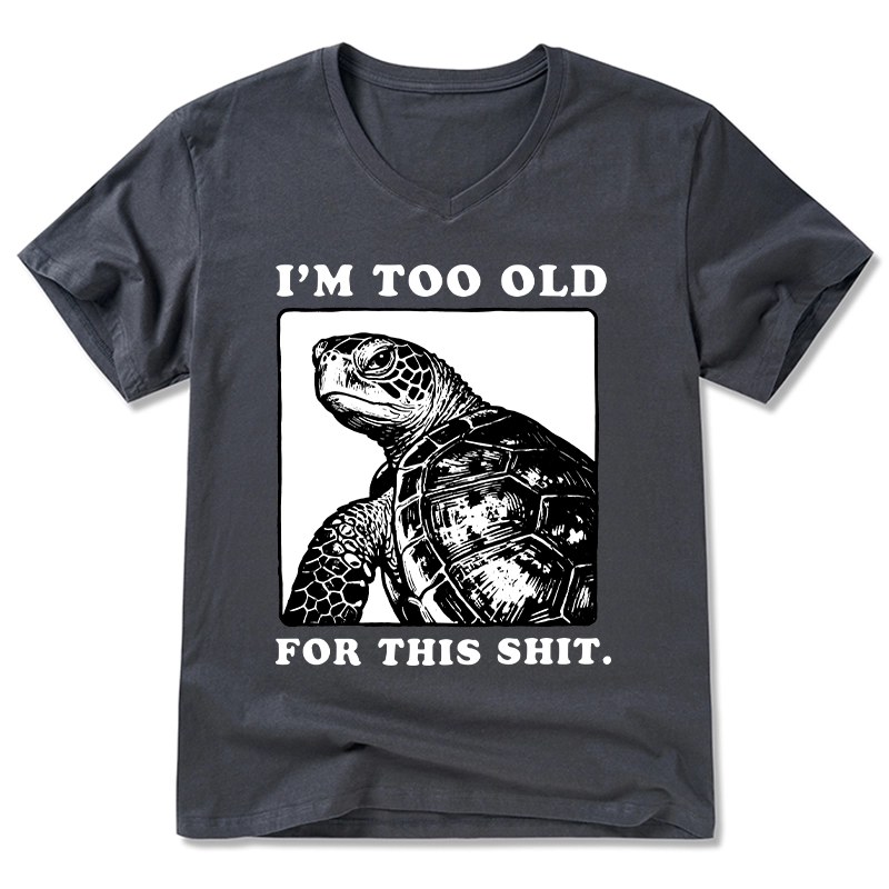 Tokyo-Tiger Turtle I Quit Meme Energy V-Neck Classic T-Shirt