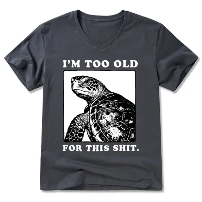 Tokyo-Tiger Turtle I Quit Meme Energy V-Neck Classic T-Shirt