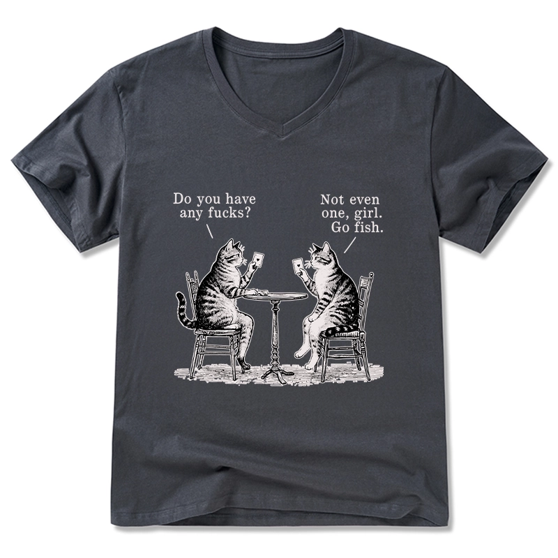 Tokyo-Tiger Cat Poker Night V-Neck Classic T-Shirt