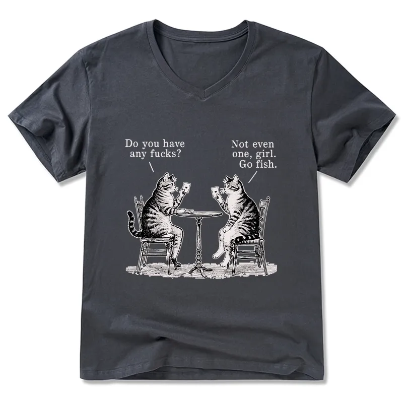 Tokyo-Tiger Cat Poker Night V-Neck Classic T-Shirt