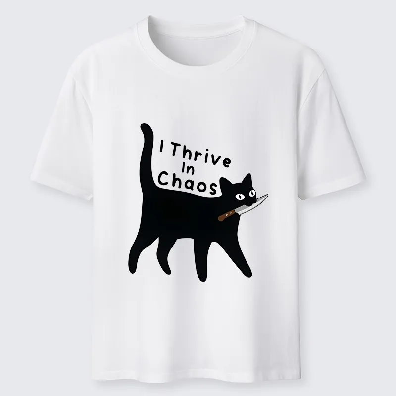 Tokyo-Tiger Chaotic Black Cat With Knife Classic T-Shirt Sale