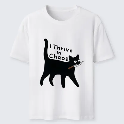 Tokyo-Tiger Chaotic Black Cat With Knife Classic T-Shirt