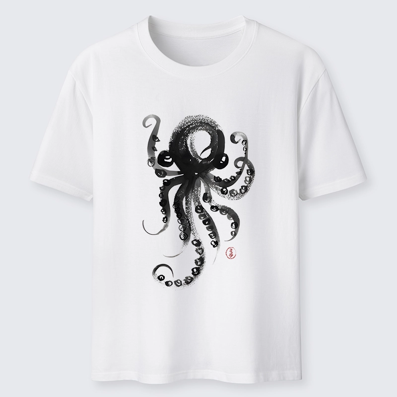 Tokyo-Tiger Japanese Ink Octopus Art Classic T-Shirt