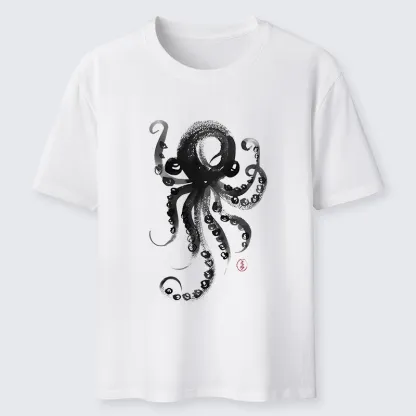 Tokyo-Tiger Japanese Ink Octopus Art Classic T-Shirt
