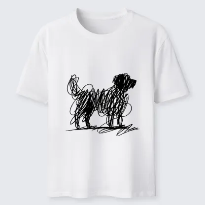 Tokyo-Tiger Scribble Dog Art Funny Vibe Classic T-Shirt