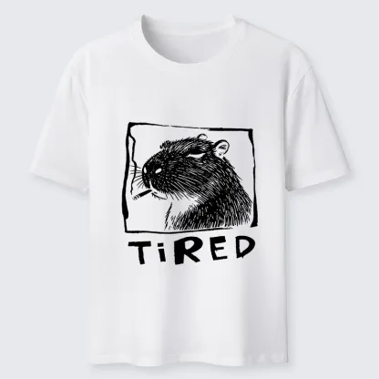 Tokyo-Tiger Tired Life Funny Capybara Art Classic T-Shirt