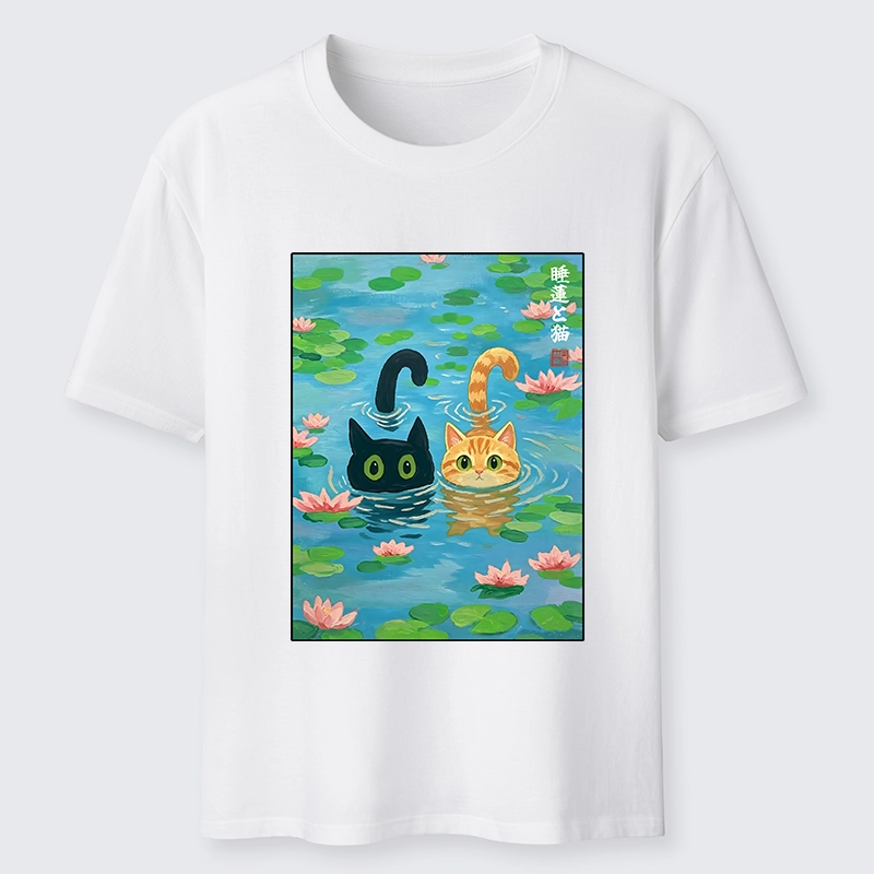 Tokyo-Tiger Cats In The Lotus Pond Classic T-Shirt