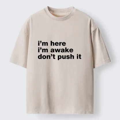 Tokyo-Tiger Awake But Not Ready Vibe Washed T-Shirt