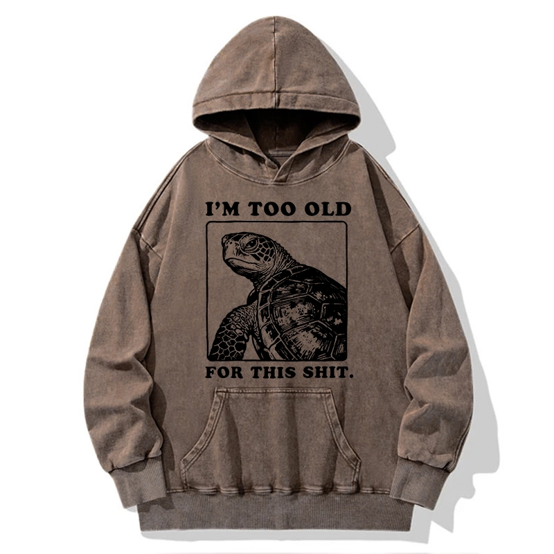 Tokyo-Tiger Turtle I Quit Meme Energy Washed Hoodie