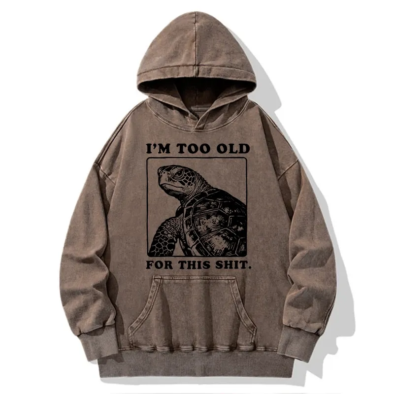 Tokyo-Tiger Turtle I Quit Meme Energy Washed Hoodie