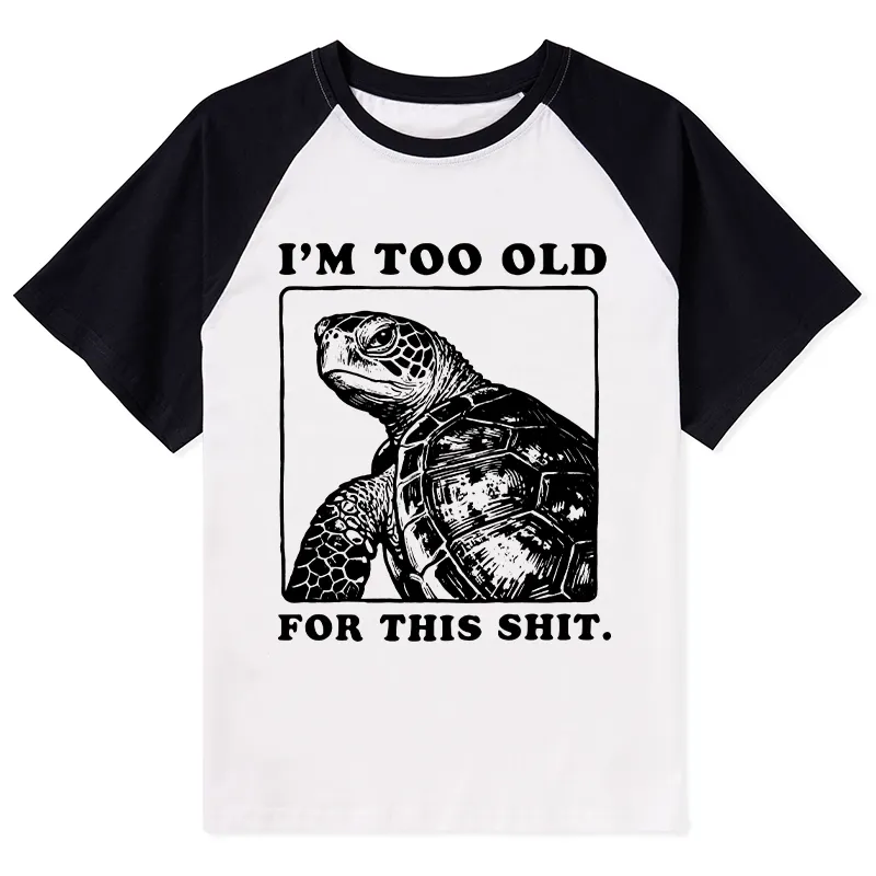 Tokyo-Tiger Turtle I Quit Meme Energy Raglan T-shirt