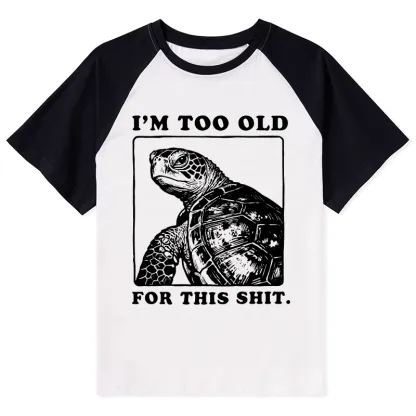 Tokyo-Tiger Turtle I Quit Meme Energy Raglan T-shirt