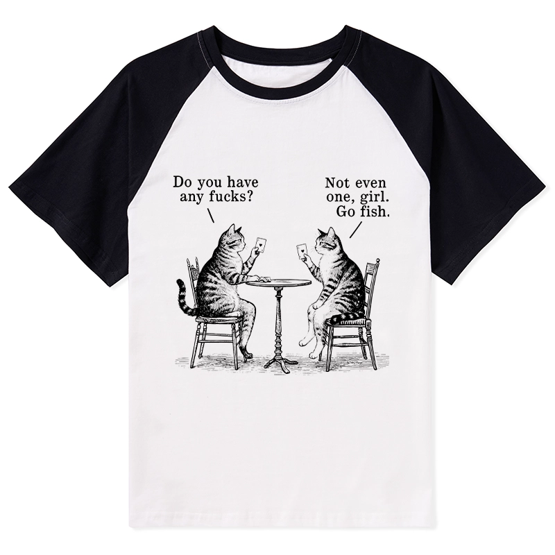 Tokyo-Tiger Cat Poker Night Raglan T-shirt
