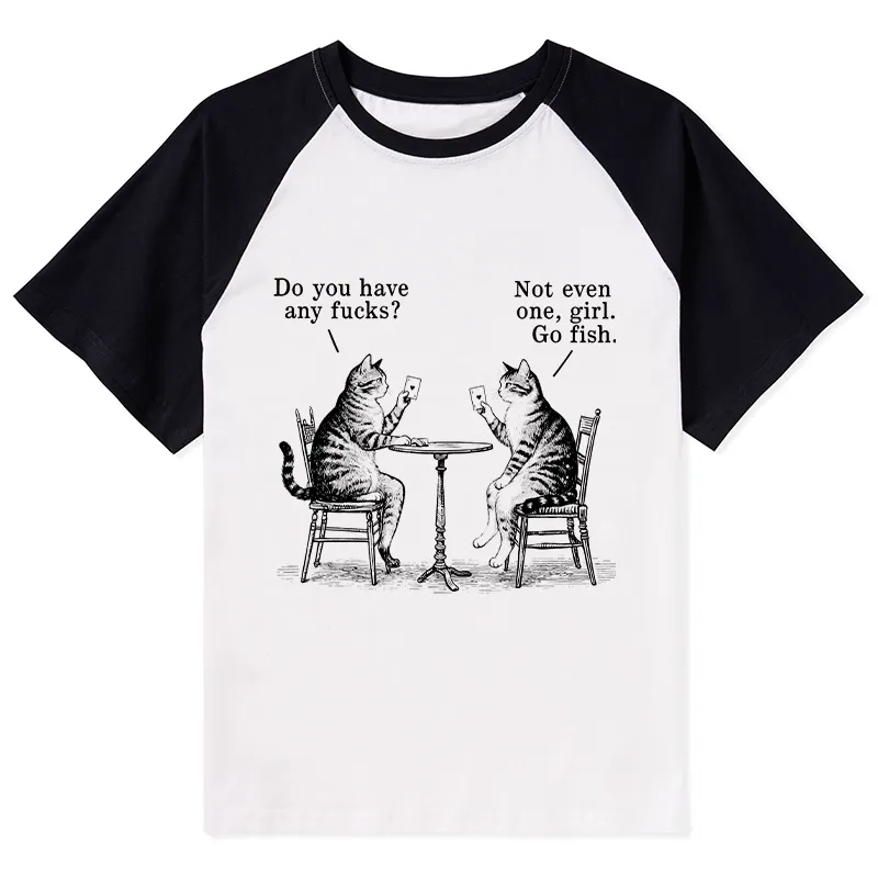 Tokyo-Tiger Cat Poker Night Raglan T-shirt