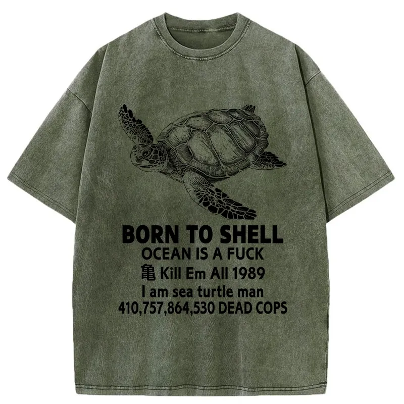 Tokyo-Tiger Born To Shell Washed T-Shirt