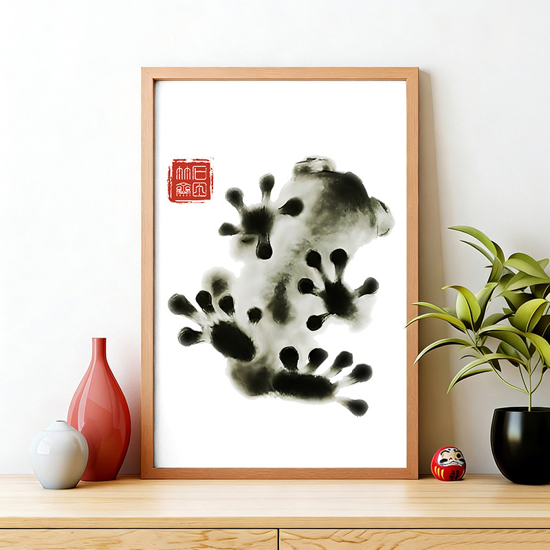 Tokyo-Tiger Ink Painting Frog Wall Art Poster Sale