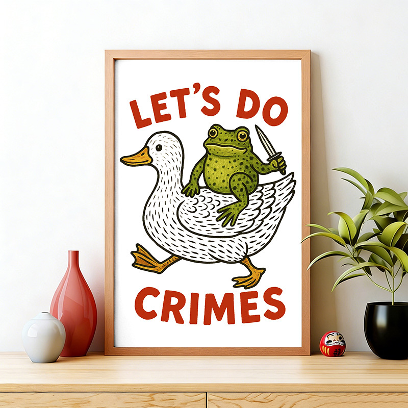 Tokyo-Tiger Frog Ready To Commit Crime Wall Art Poster Sale