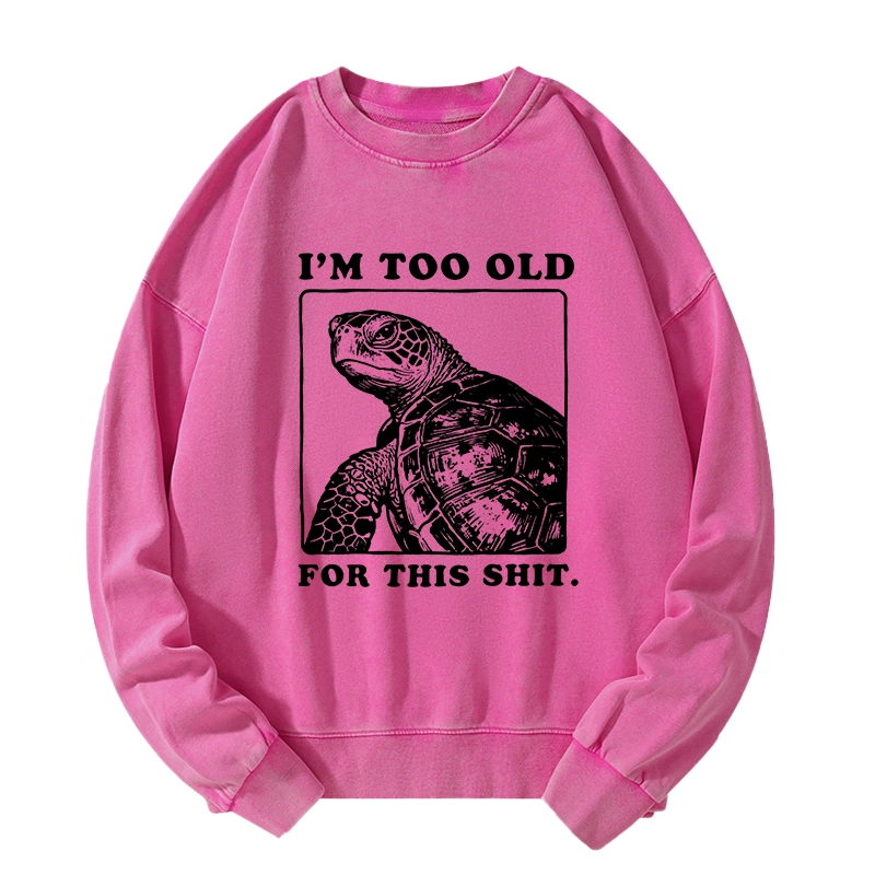 Tokyo-Tiger Turtle I Quit Meme Energy Washed Sweatshirt