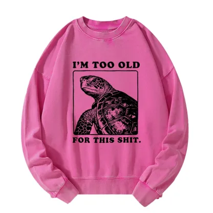 Tokyo-Tiger Turtle I Quit Meme Energy Washed Sweatshirt